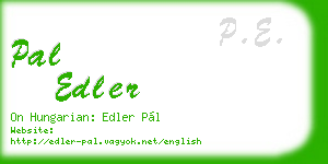 pal edler business card